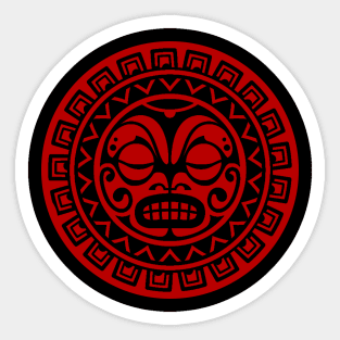 Polinesian Tattoo Red Sticker